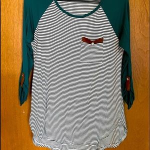 Pink clover 3/4 sleeve